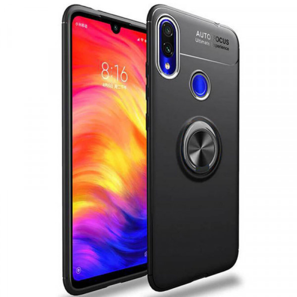 фото Tpu чехол deen colorring под магнитный держатель для xiaomi redmi 7 (черный / черный) epik