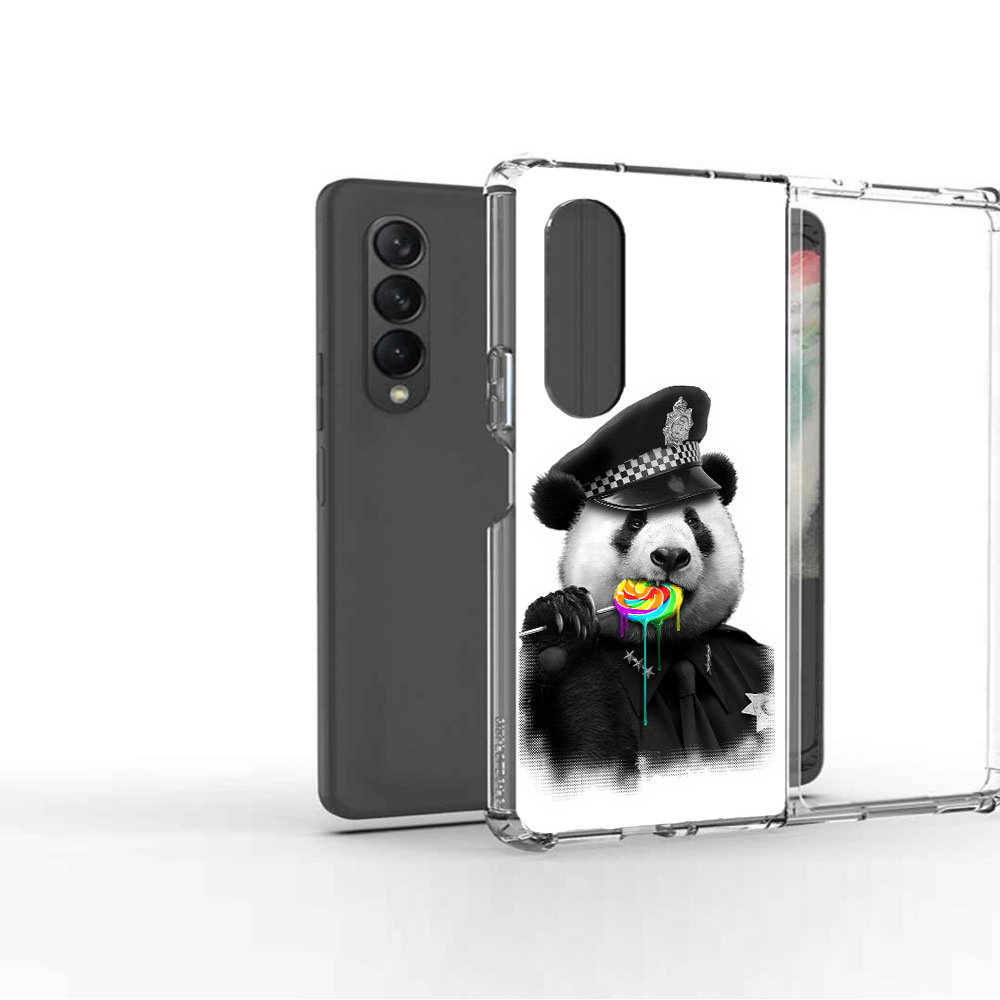 

Чехол MyPads Tocco для Samsung Galaxy Z Fold2 Панда полиция, Прозрачный, Tocco