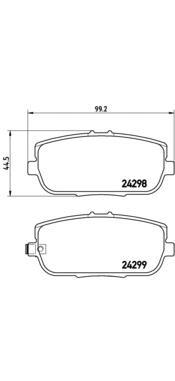 

Тормозные колодки brembo задние дисковые p49044, Колодки тормозные дисковые | зад |