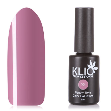 

Гель-лак Klio Professional Beauty Time плотный, №55 темный розово-фиолетовый, 8 мл