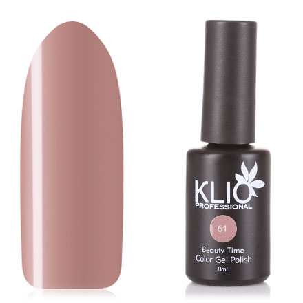 

Гель-лак Klio Professional Beauty Time плотный, №61 светло-коричневый, 8 мл