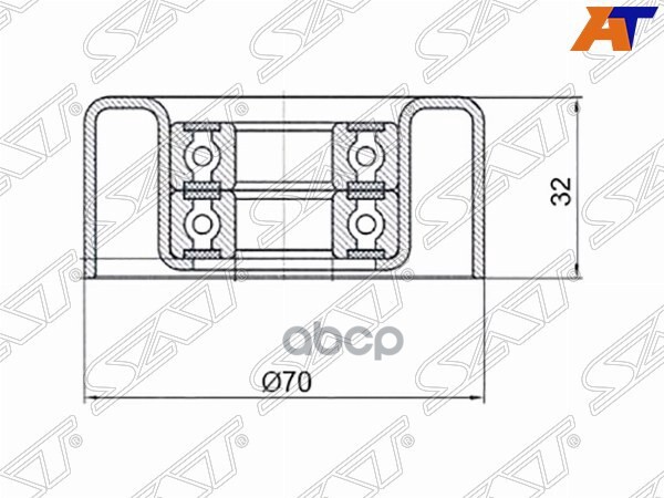 Обводной Ролик Приводного Ремня Nissan Navara 04-/Pathfinder 05- Sat арт. ST11927ED320