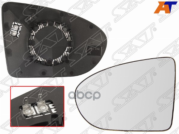 

Полотно Зеркала Nissan Qashqai 06-14 Lh (Левый) Сферическое С Обогревом Sat Арт. St-121-00