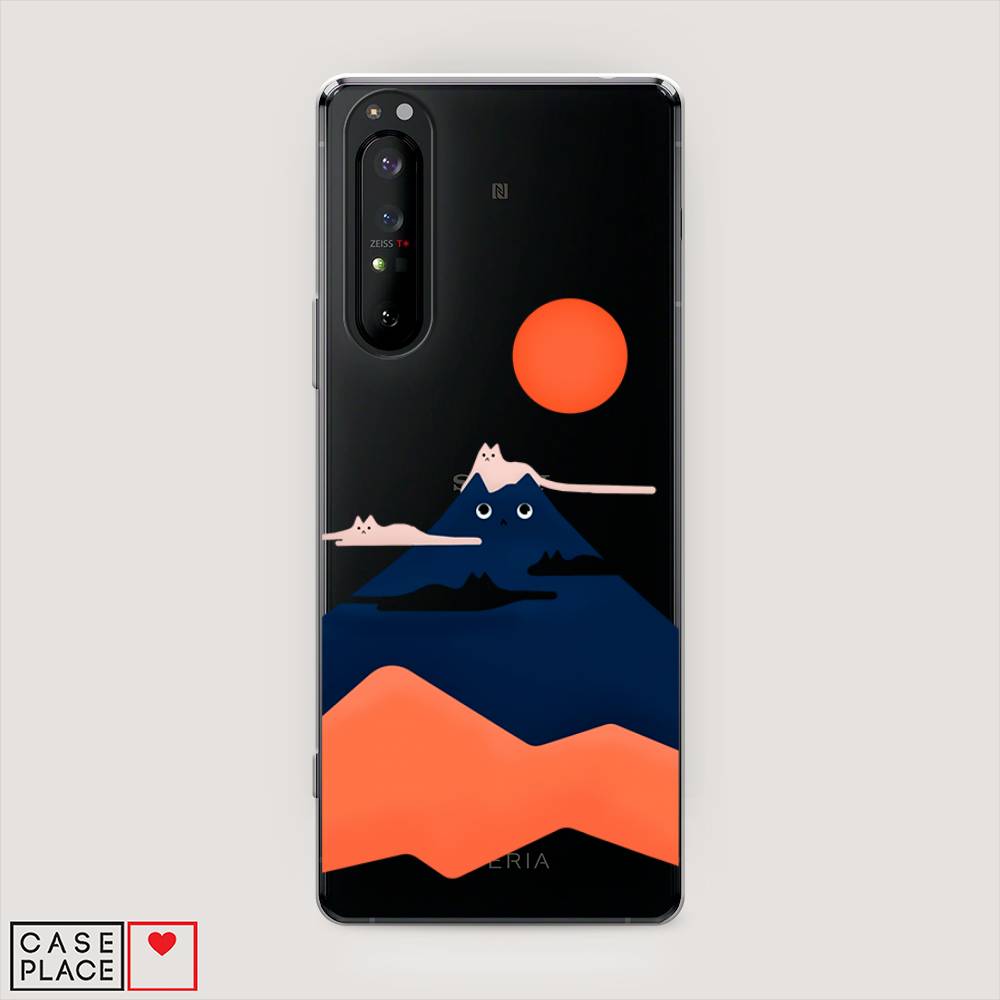 

Чехол на Sony Xperia 1 II "Кот-гора", Черный;оранжевый, 54550-4
