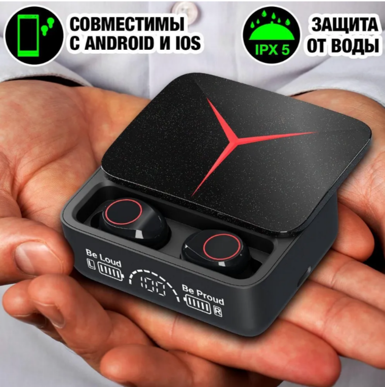 

Беспроводные наушники NoBrand M90 Pro tws Black (Pro90), M90 PRO tws