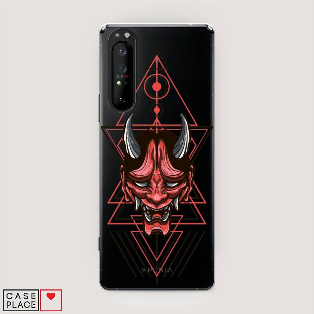 

Чехол на Sony Xperia 1 II "Hanya Oni mask", Серый;красный;черный, 54550-4