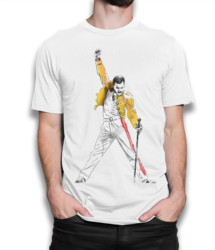

Футболка мужская Dream Shirts Фредди Меркьюри Queen 1000231-2 белая XS, Белый, Фредди Меркьюри Queen 1000231-2