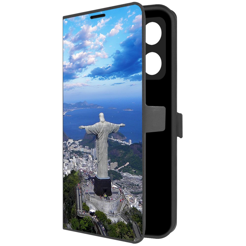 

Чехол-книжка Krutoff Eco Book для Xiaomi Poco X5 Pro Бразилия, Статуя Христа (черный)