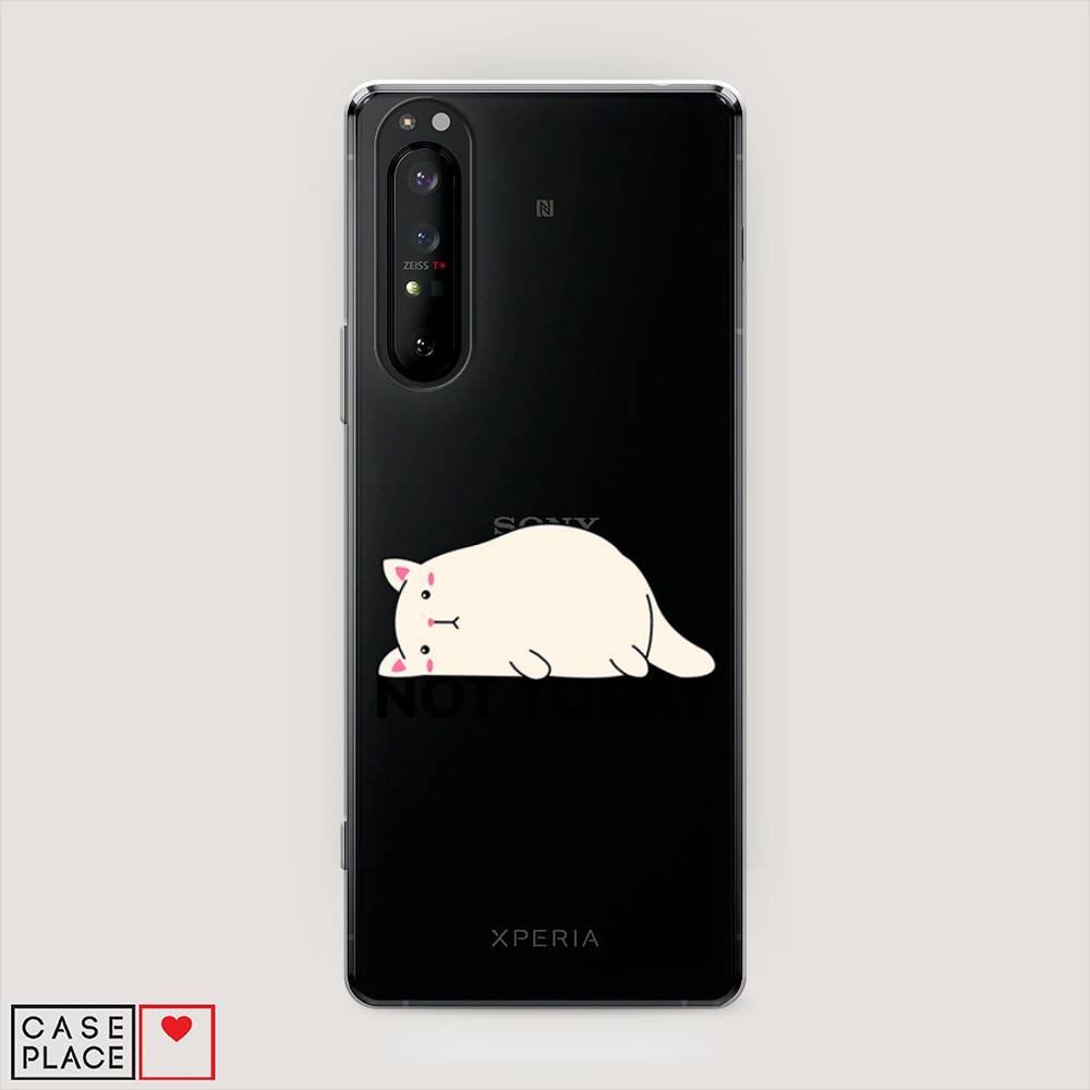 

Чехол на Sony Xperia 1 II "Cat not today", Белый;розовый;черный, 54550-1