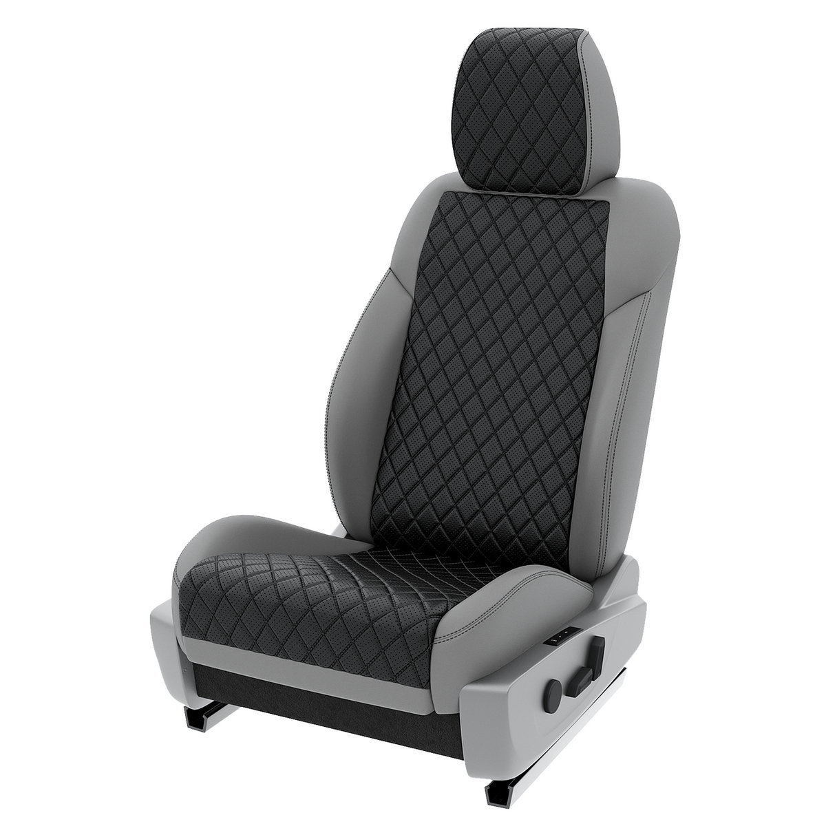 

Чехлы на сиденья Automobiler для Chevrolet Orlando A-A-1433F2S389 Экокожа ромб, Черный;серый, A-A-1433