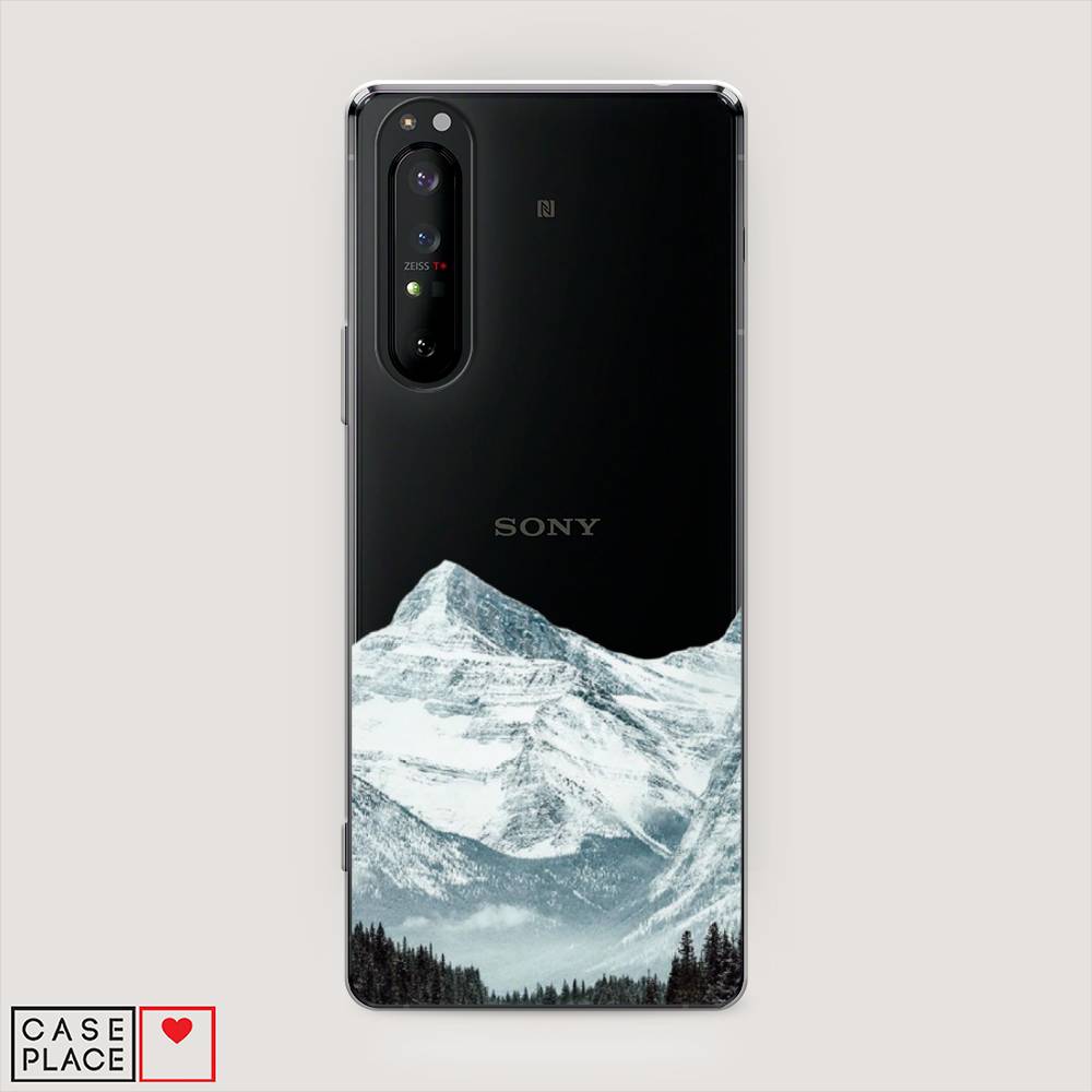 

Чехол на Sony Xperia 1 II "Горы арт 1", Белый;зеленый, 54550-2