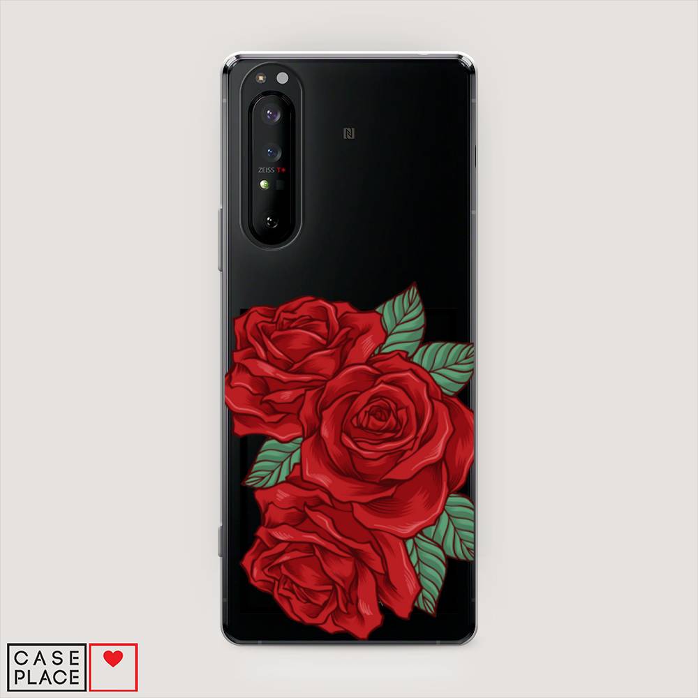 

Чехол на Sony Xperia 1 II "Три алые розы", Красный, 54550-2