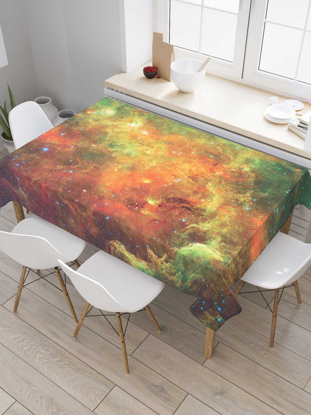 

Скатерть прямоугольная JoyArty "Тайна космоса" из оксфорда, 180x145 см, Фиолетовый, Тайна космоса