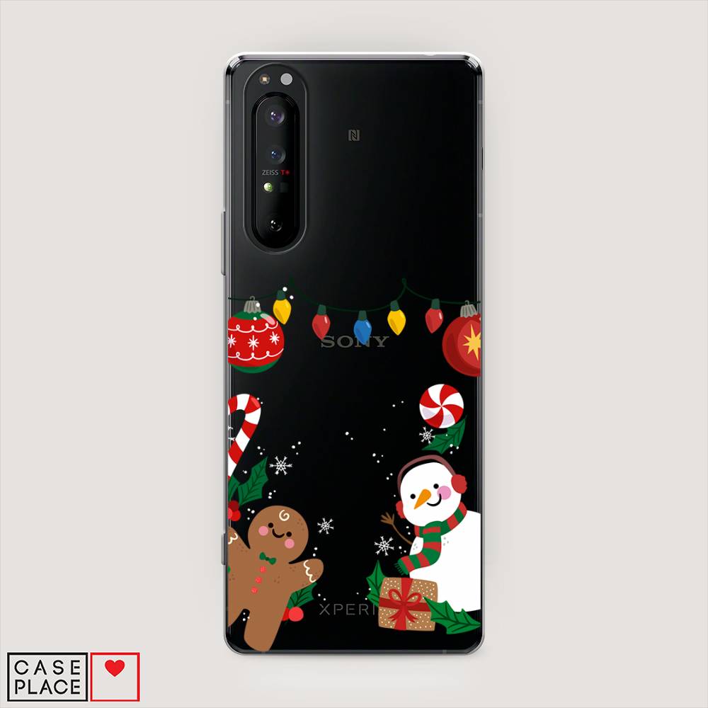 

Чехол на Sony Xperia 1 II "Новогоднее настроение", Коричневый;красный;зеленый, 54550-5