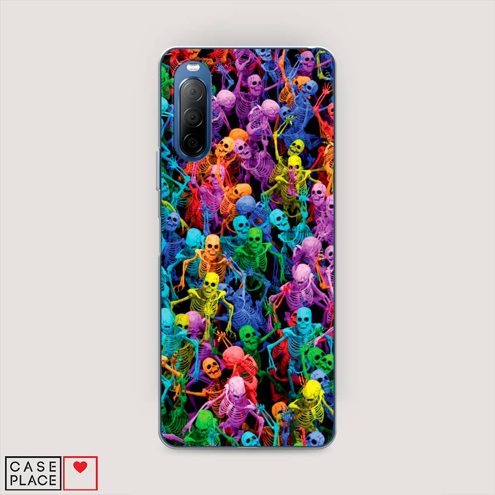 

Чехол на Sony Xperia 10 II "Вечеринка скелетов", Фиолетовый;желтый;оранжевый, 54650-6