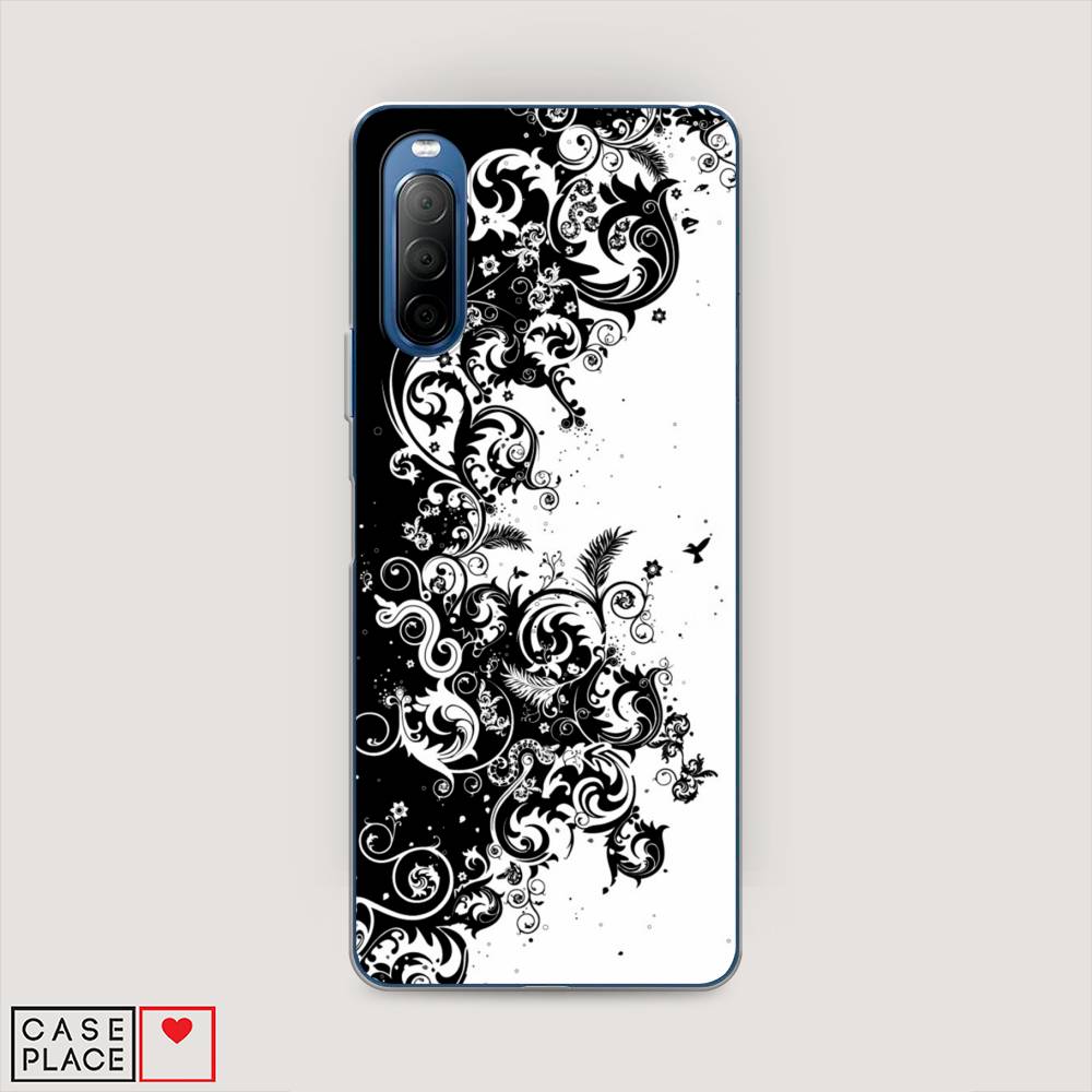 

Чехол на Sony Xperia 10 II "Черно белый узор", Белый;черный;серый, 54650-3