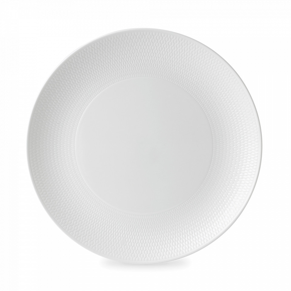 

Тарелка обеденная WEDGWOOD Gio 28 см костяной фарфор белый