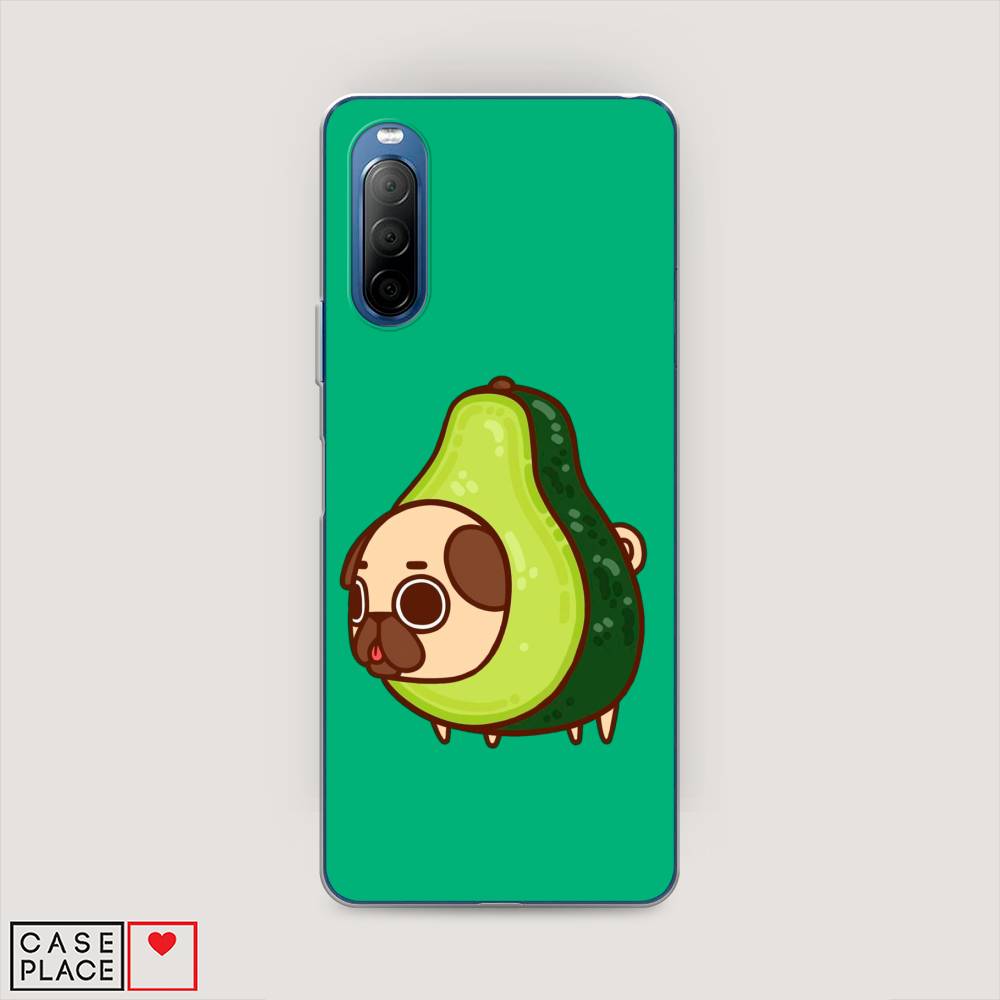 

Чехол на Sony Xperia 10 II "Мопс авокадик", Зеленый, 54650-1