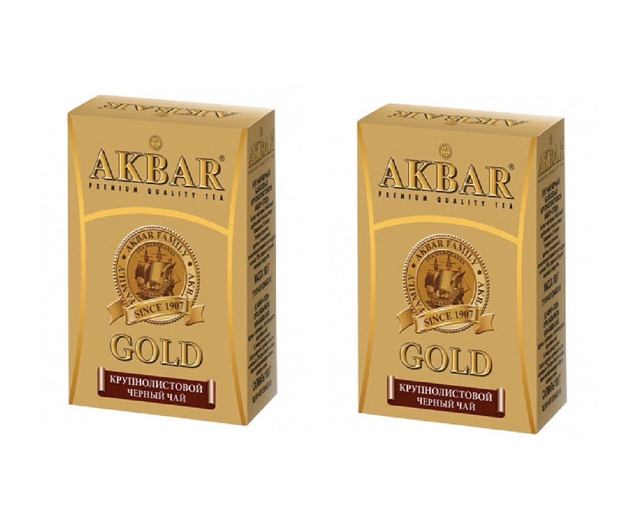 

Чай черный Akbar GOLD крупнолистовой, 100 г * 2 шт, GOLD крупнолистовой