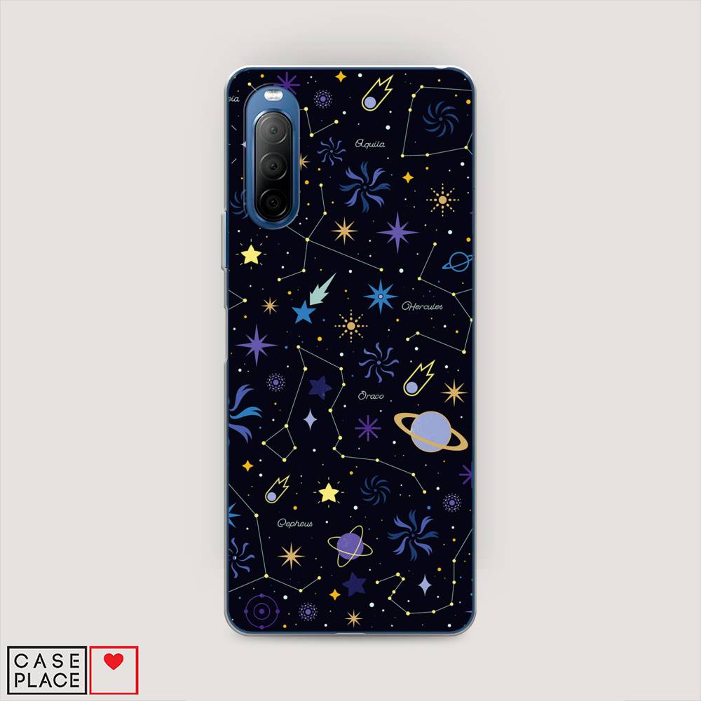 

Чехол на Sony Xperia 10 II "Цветной космос", Желтый, 54650-2