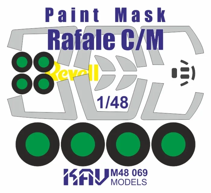 

Окрасочная маска KAV models 1/48 на Rafale C/M Revell M48 069