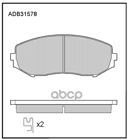 

Тормозные колодки ALLIED NIPPON передние дисковые ADB31578, ADB31578