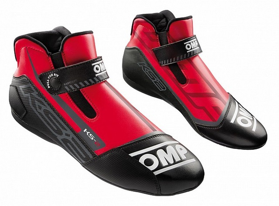 фото Omp racing omp ic/82506039 ботинки для картинга ks-2 my2021, красный/чёрный, р-р 39