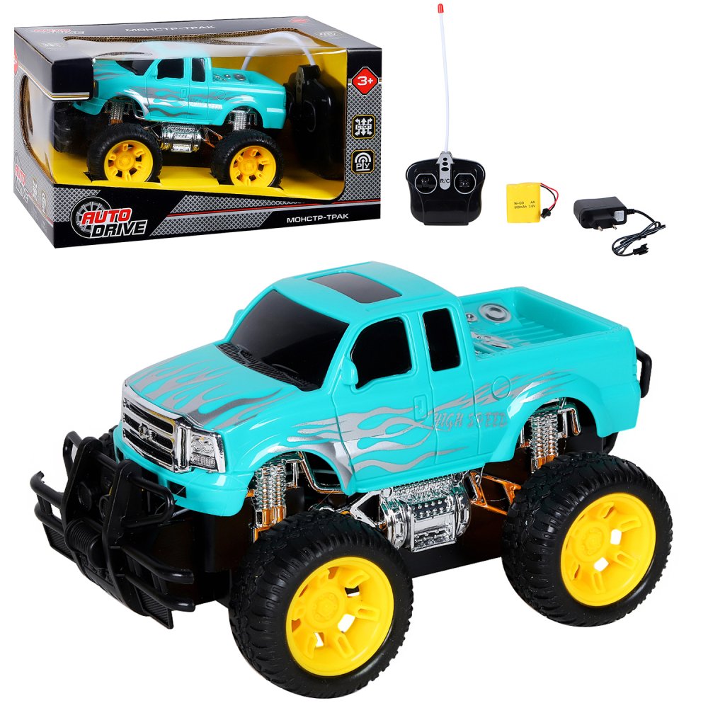 

Р/У машинка AUTO DRIVE Монстр-трак, бирюзовый, JB1168443