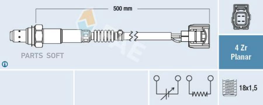 

Лямбда-зонд Jeep Wrangler III 07>11 FAE 77617