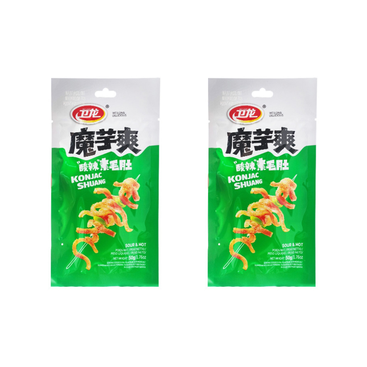 

Закуска Weilong из клубня конжака кисло-острая, 2 шт по 50 г
