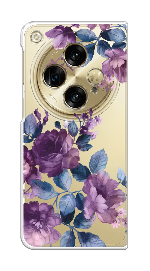 

Чехол на Oppo Find N3, OnePlus Open "Purple Blossoms", Синий;фиолетовый, 2515550-1