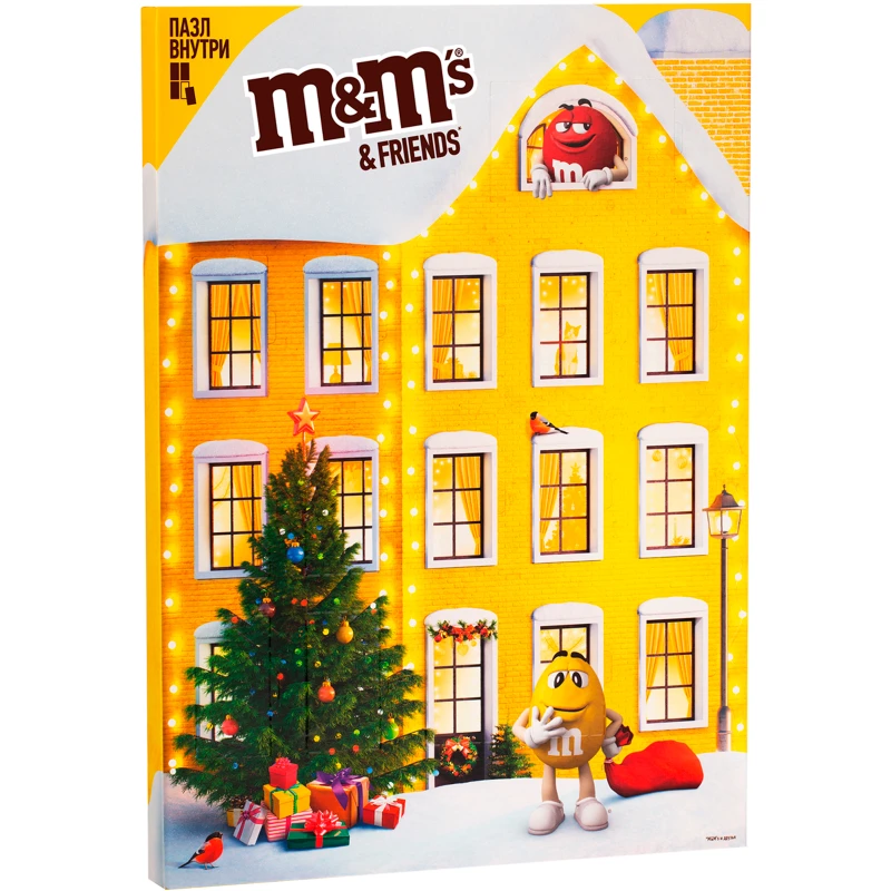 Сладкий подарочный набор M&M's & Friends Дом с окошками 250 г