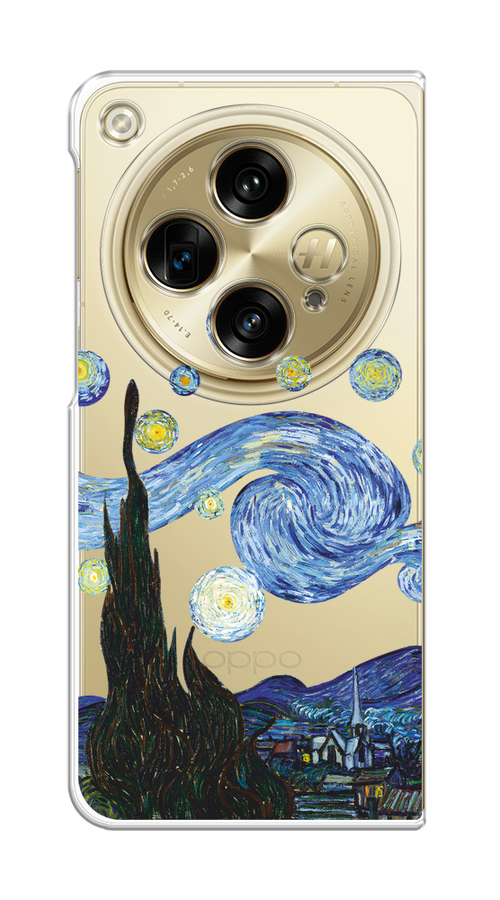 

Чехол на Oppo Find N3/OnePlus Open "Ночь Ван Гога", Голубой;синий;черный, 2515550-1