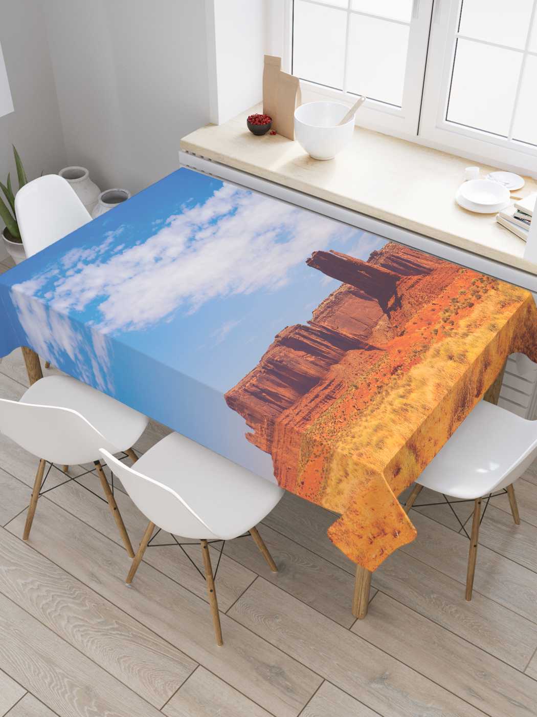 

Скатерть прямоугольная JoyArty "Жаркий день" из оксфорда, 120x145 см, Коричневый, Жаркий день