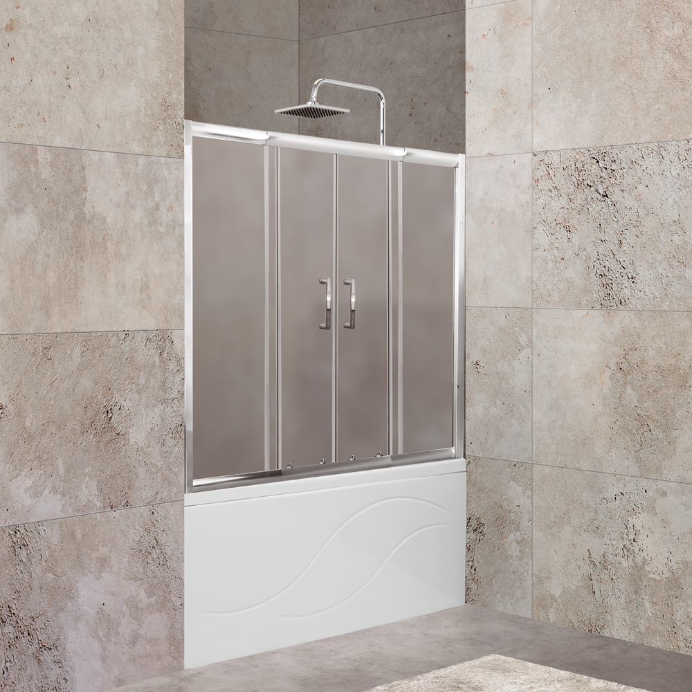

Шторка для ванны BelBagno UNIQUE-VF-2-150/180-140-M-Cr