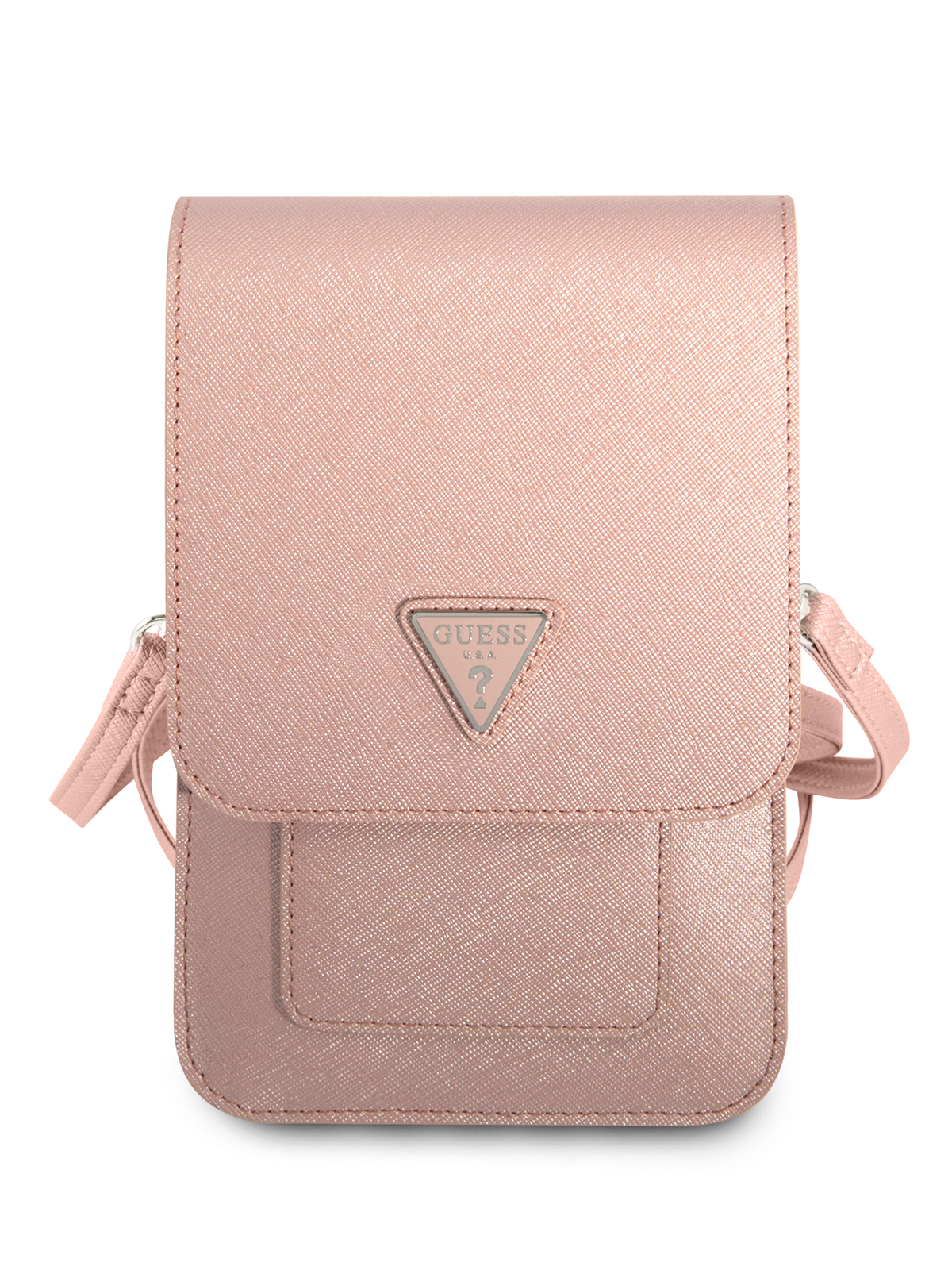 

Сумка Guess для смартфона из экокожи с имитацией сафьяна, розовый, Wallet Bag