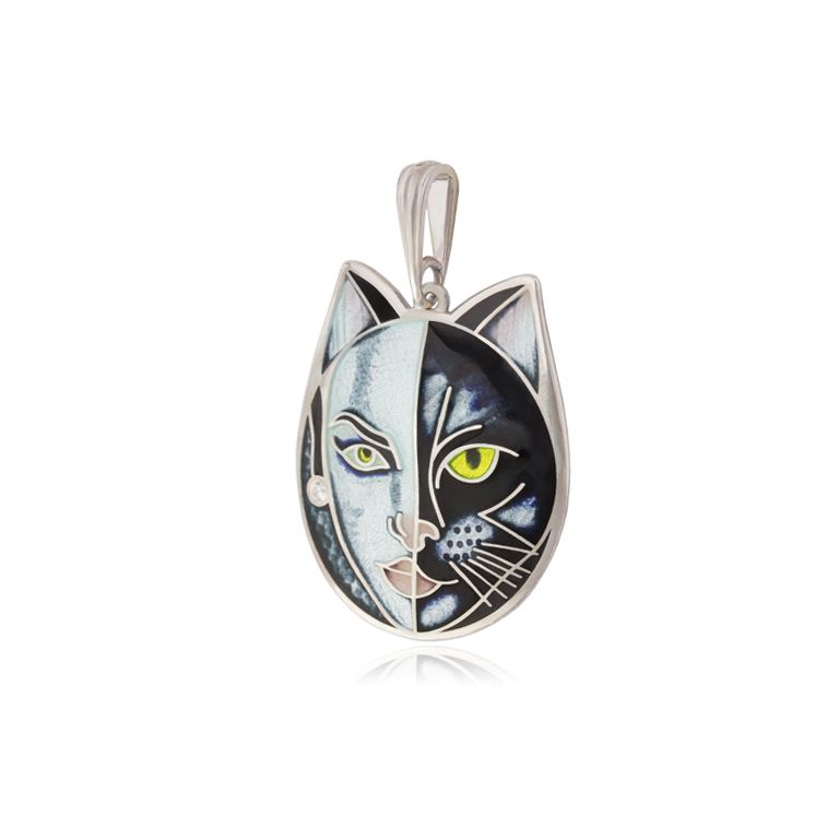 

Кулон из серебра FILLART Кошка, эмаль, Кошка