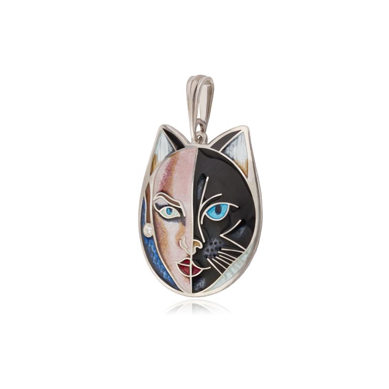 

Кулон из серебра FILLART Кошка, эмаль, Кошка