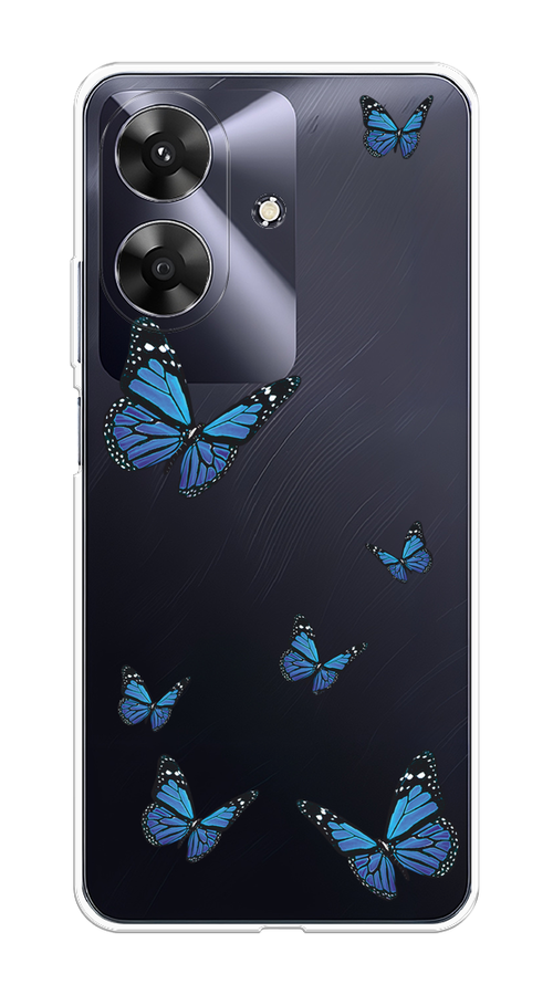 

Чехол на Realme Note 60 "Blue butterflies", Синий;черный, 2518550-1