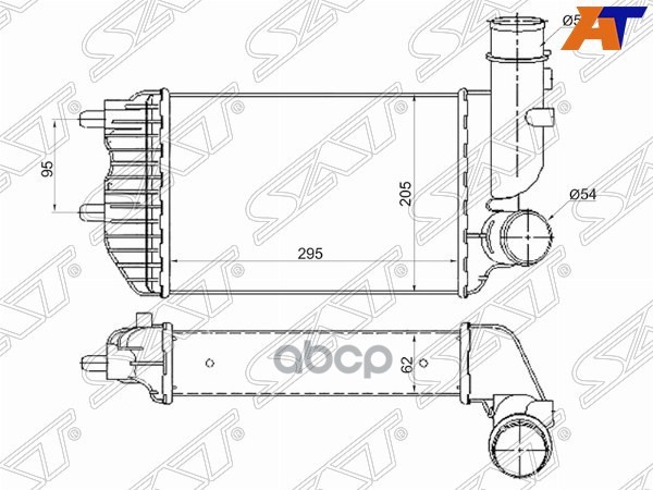 

SAT Радиатор интеркулера CITROEN JUMPER/FIAT DUCATO/PEUGEOT BOXER 94-06