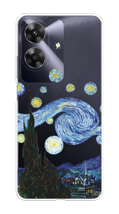 

Чехол на Realme Note 60 "Ночь Ван Гога", Голубой;синий;черный, 2518550-1