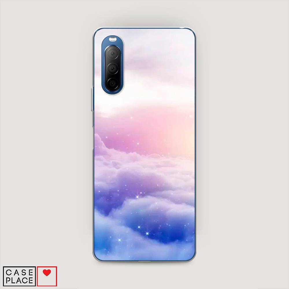 

Чехол на Sony Xperia 10 II "Небеса", Голубой;белый;розовый, 54650-2