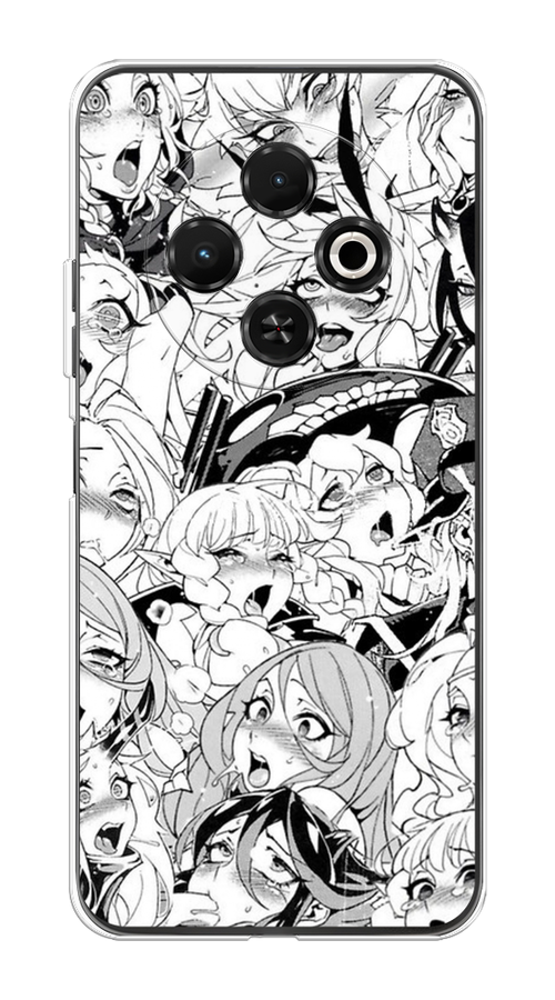

Чехол на Tecno Spark 30C "Ахегао манга тян", Черный;белый;серый, 309250-1