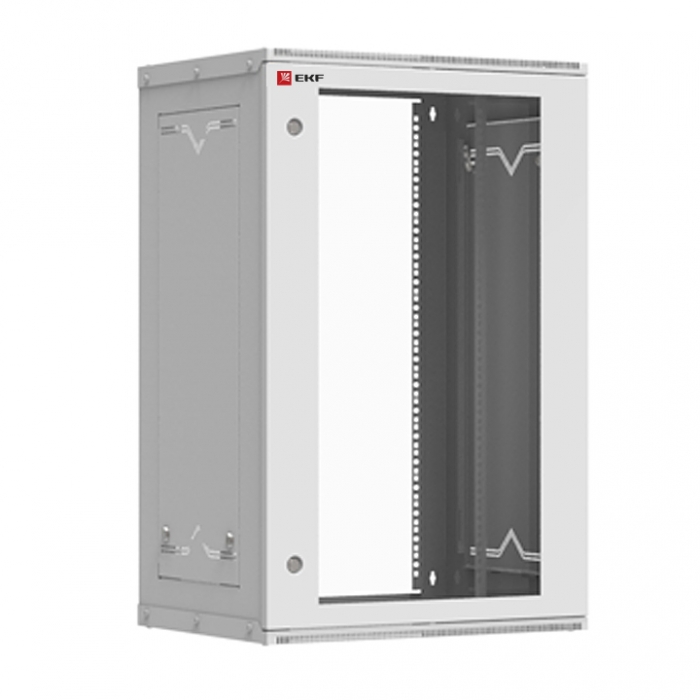 

Шкаф телекоммуникационный EKF 18U (600х350) ITB18G350D настенный разборный дверь стекло