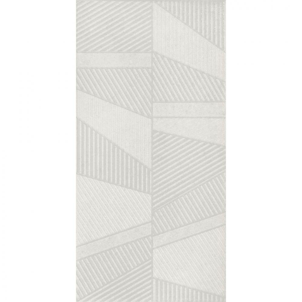 Плитка декор Нефрит Норд полоски серая 400x200x8 мм