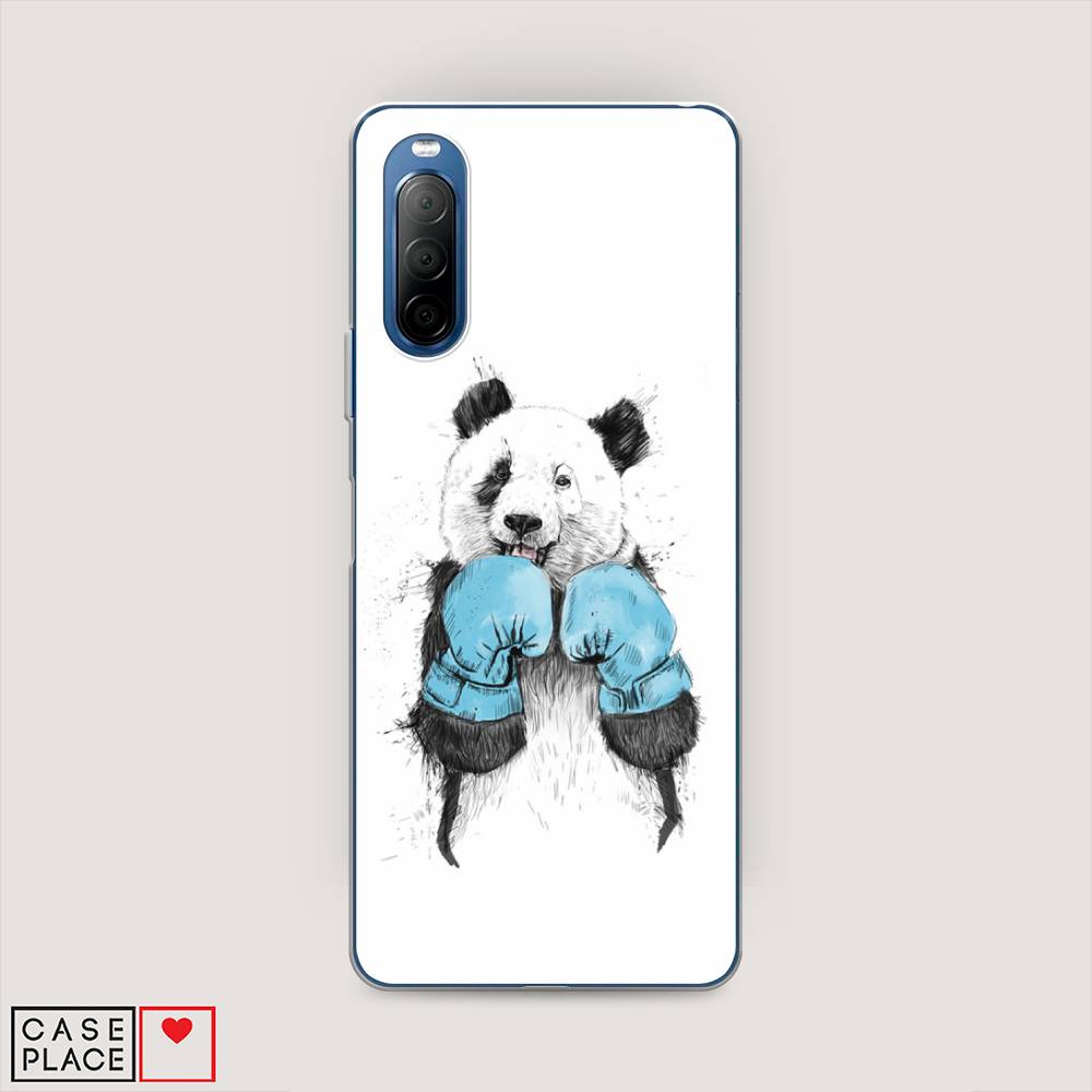 

Чехол на Sony Xperia 10 II "Панда боксер", Голубой;белый;серый, 54650-1