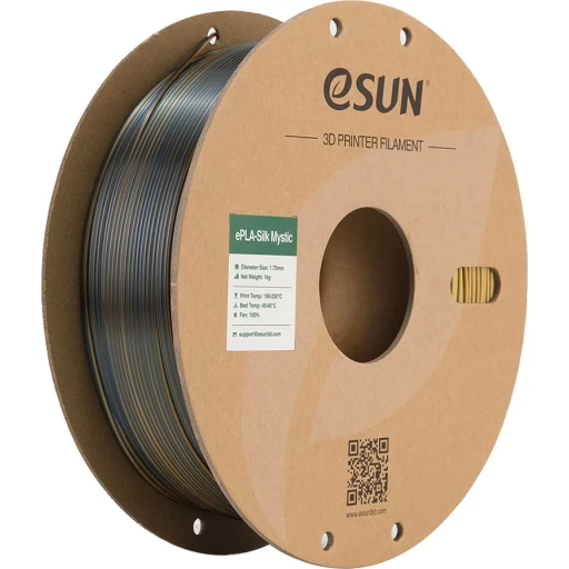 

Пластиковая нить ePLA-Silk Mystic, 1.75 mm, Gold Green Black, 1 kg/roll, EPLA-SILKMYSTIC-P175JGB1