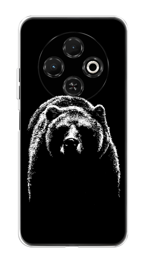 

Чехол на Tecno Spark 30C "Медведь в ночи", Белый;черный, 309250-1