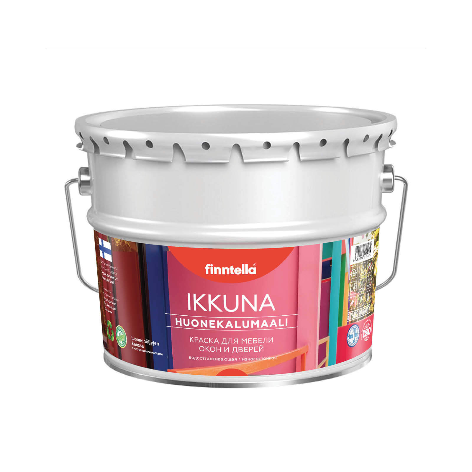

Краска IKKUNA Color Матовая, теплый бежевый, цвет RANTA, 9л, IKKUNA Color для дерева, деревянных поверхностей и интерьеров, стен и потолка с натуральным маслом, без запаха