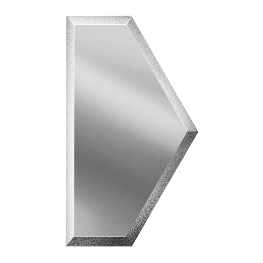 фото Плитка зеркальная пятиугольная 100х173х4 мм дом стекольных технологий соты серебряная